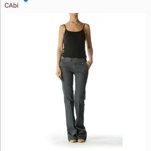Cabi Women's Railroad Striped Trouser Denim Jeans